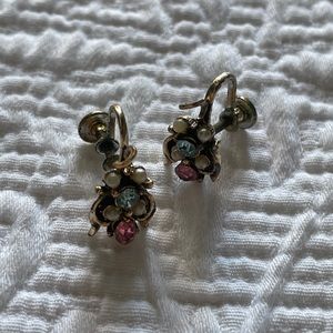 Vintage Gem earring with push clasp